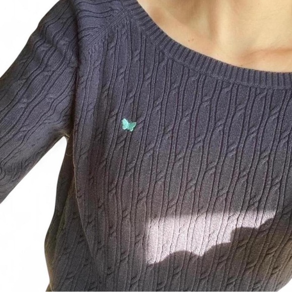 ∘₊✧ Y2K Aeropostale Cable Knit with butterfly logo | XL | Excellent condition! - Picture 5 of 8